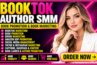 book promotion, booktok marketing, book marketing and author SMM