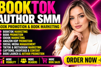 book promotion, booktok marketing, book marketing and author SMM