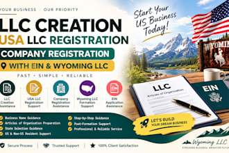 do llc creation, USA llc registration, wyoming llc formation ein assistance