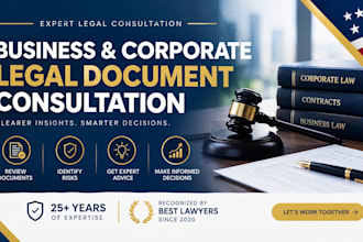 provide expert business and corporate legal document consultation