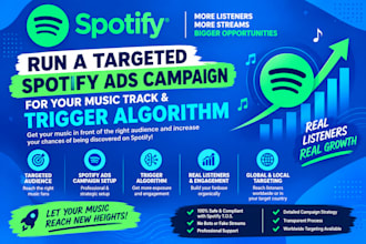 run spotify ads campaign for spotify music track and trigger algorithm