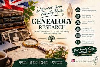 trace your family roots, uncover ancestors and research genealogy records