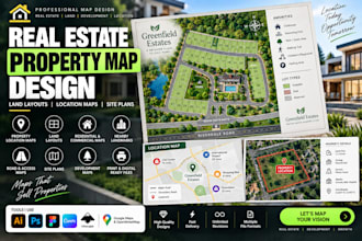 design real estate property maps land layouts  location maps