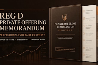 draft a professional regulation d private offering memorandum for fund raise