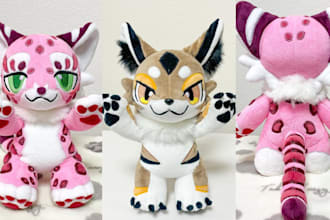 custom plush toy doll design amigurumi plushie 3d character stuffed animal
