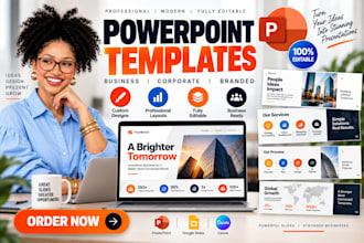 create powerpoint templates, business presentations and branded slide decks