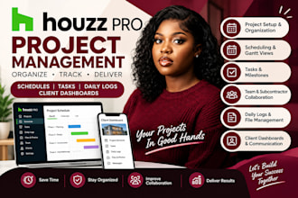 do houzz pro project management scheduling tasks daily logs, client dashboards