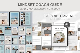 design editable canva ebook, lead magnet, workbook or freebie for coaches