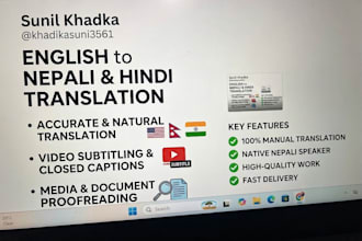 do accurate english to nepali and hindi translation