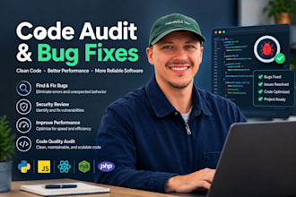 audit your code, find bugs, and fix software issues