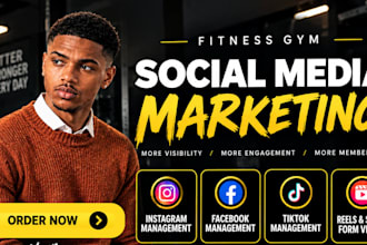 fitness gym social media marketing, gym social media management, facebook ads