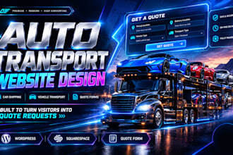 build a wordpress auto transport website and squarespace car shipping website