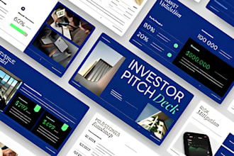 design an investor pitch deck or fundraising powerpoint presentation