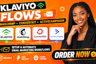 klaviyo flows campaign manager mailchimp newsletter convertkit activecampaign