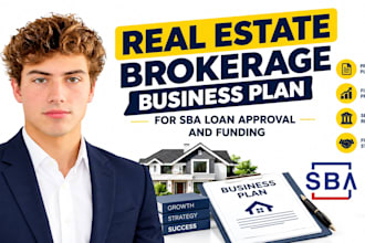 write a real estate brokerage business plan  for sba loan approval and funding