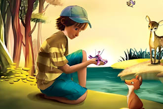 illustrate children book illustration, kids book, children book illustration