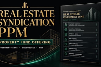 draft a professional real estate syndication ppm for your property fund