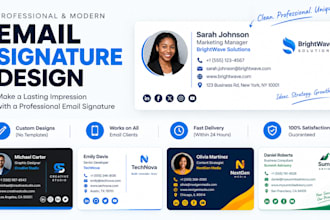 professional email signature template you can use for a freelance design busines