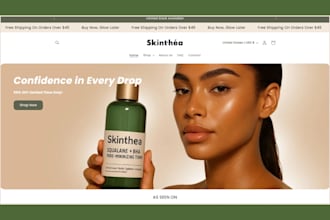 build skincare shopify  store beauty website makeup cosmetics website skincare