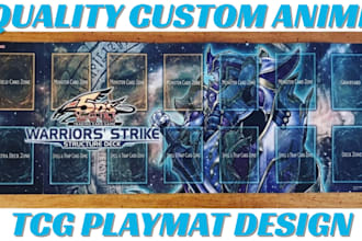 design quality custom anime tcg playmat, board game and fantasy artwork, deskmat