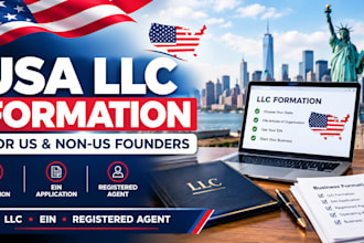 assist with USA llc formation and registration for non residents