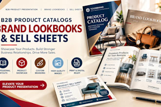 design b2b product catalogs, brand lookbooks and sell sheets