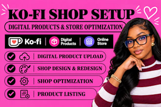 set up and optimize your kofi shop for digital products