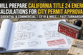 prepare california title 24 energy calculations for city permit approval