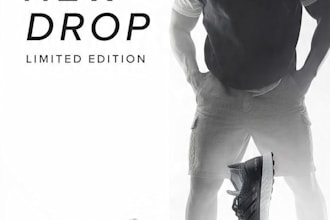 design premium adidas nike shoes poster and sneaker ad