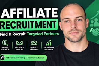 recruit targeted affiliates and partners for your affiliate program