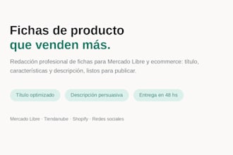 write persuasive product descriptions for mercado libre and ecommerce