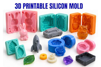 model 3d printable silicone molds and casting molds for resin and plastic parts