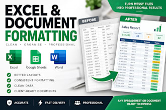 professionally redesign your business document or spreadsheet