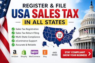 register and file USA sales tax return in all the states