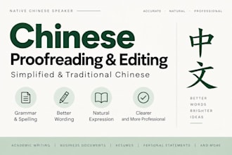 professionally proofread and polish your chinese writing