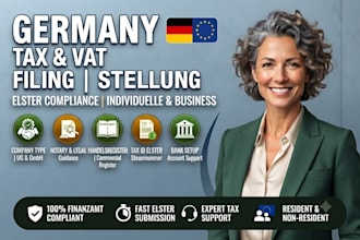 do german tax return, corporate tax, vat, income tax, bookkeeping for business