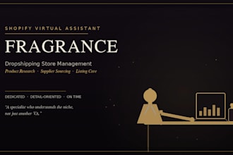be your fragrance niche shopify virtual assistant and dropshipping expert