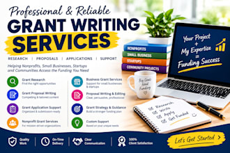 write grant proposals, grant applications, funding proposals and nonprofit grant