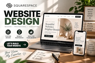 design squarespace website ecommerce online store portfolio blog for businesses