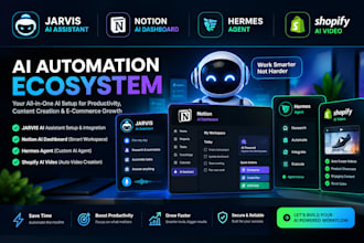 setup jarvis ai assistant notion ai dashboard hermes agent  shopify ai video