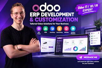 develop, customize, deploy odoo erp, CRM, odoo website design and custom modules