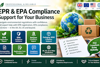 handle epr, epa, cds registration in UK, US, eu, amazon sellers account setup