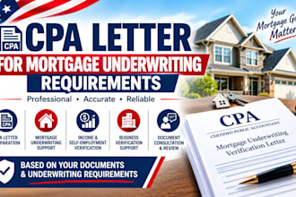 professional CPA letter for mortgage underwriting requirements