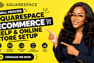 provide squarespace ecommerce help and online store setup