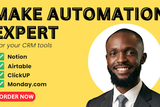 make com expert, fix make com, make automation, setup make com automation, CRM