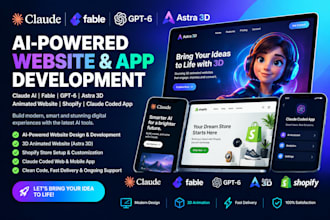 claude ai website fable gpt 6 astra 3d animated website shopify claude coded app