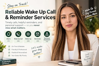 your personal assistant for wake up calls, alarms, and reminders