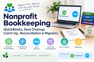 nonprofit bookkeeping quickbooks xero cleanup catch up reconciliation migration