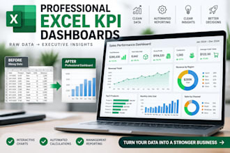 build a professional financial dashboard and KPI report in excel
