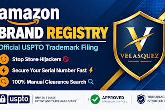 file uspto trademark for amazon brand registry protection to stop hijackers